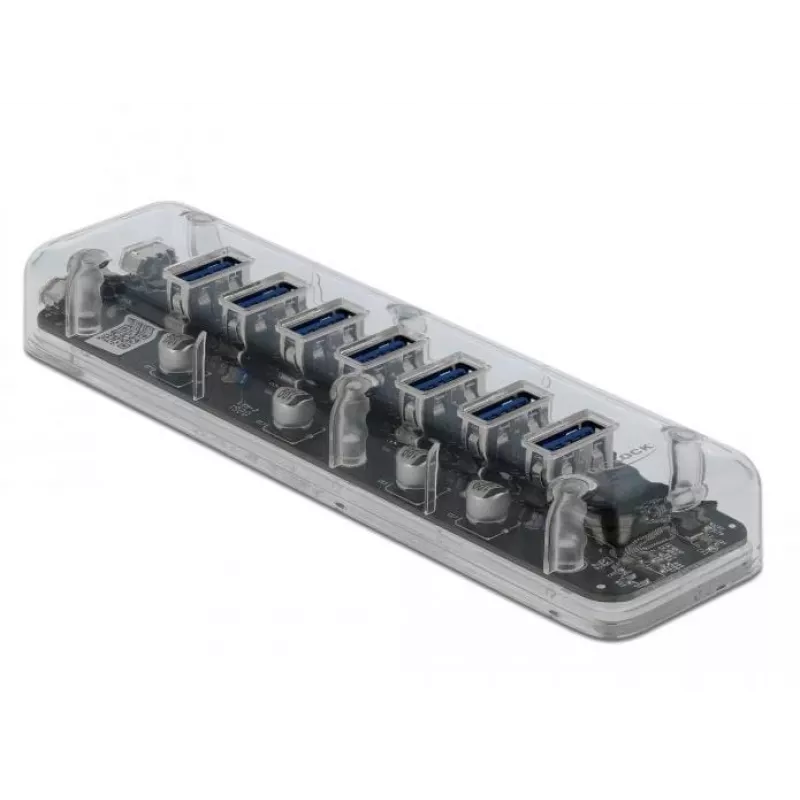 USB-hub DeLOCK 64088 transparant USB 3.2 Gen 1 Micro-B