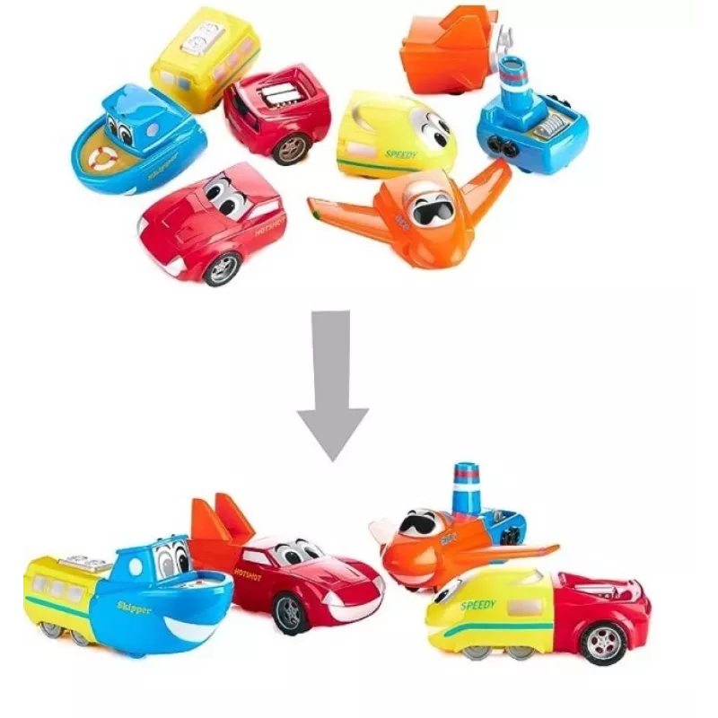 Voertuigset Popular Playthings Mix or Match Junior 1 veelkleurig