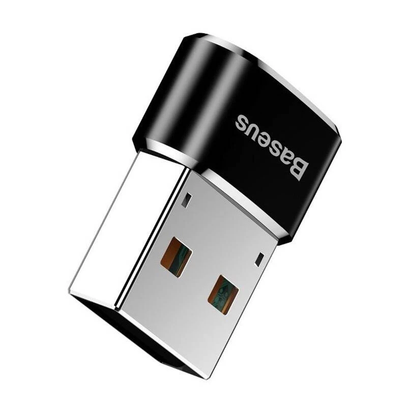 Baseus USB-stekker naar Type-C-bus adapter converter zwart