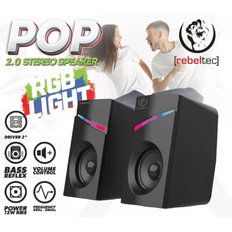 Stereo 2.0 luidspreker POP, RBLGLO00047, 20W