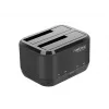 Harde-schijfdockingstation 2,5/3,5 USB 3.0 Natec Kangaroo Dual, kloonfunctie, voeding