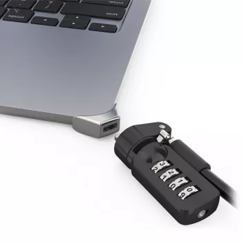 Compulocks Ledge-adapter voor MacBook Air 15 inch M2 M3 combinatiekabelslot zilver