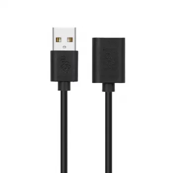 USB-verlengkabel AM-AF 1,8 m zwart