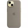 Siliconen hoes met MagSafe voor iPhone 15 – clay