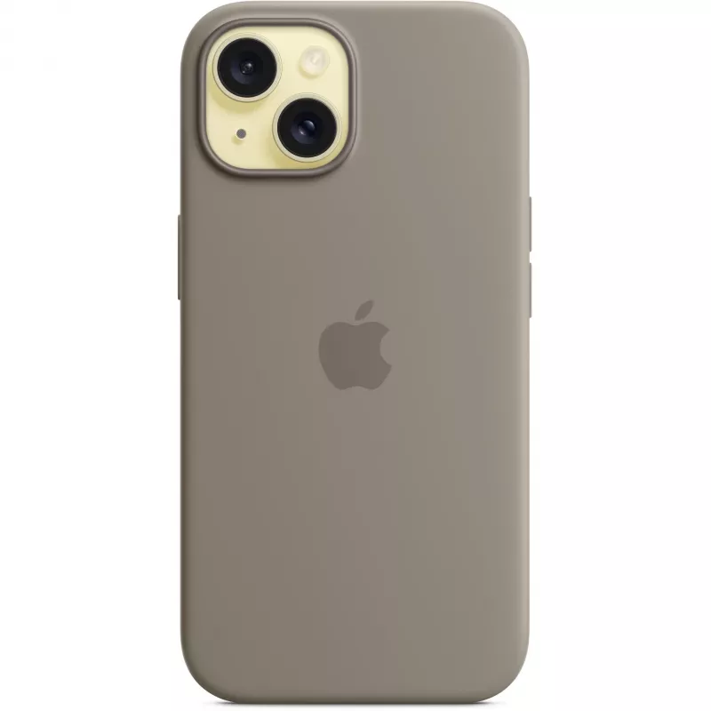 Siliconen hoes met MagSafe voor iPhone 15 – clay