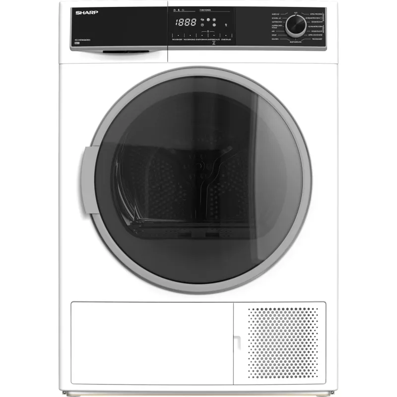 Sharp KD-HHH8S8GW3-DE wasdroger vrijstaand frontlader 8 kg wit