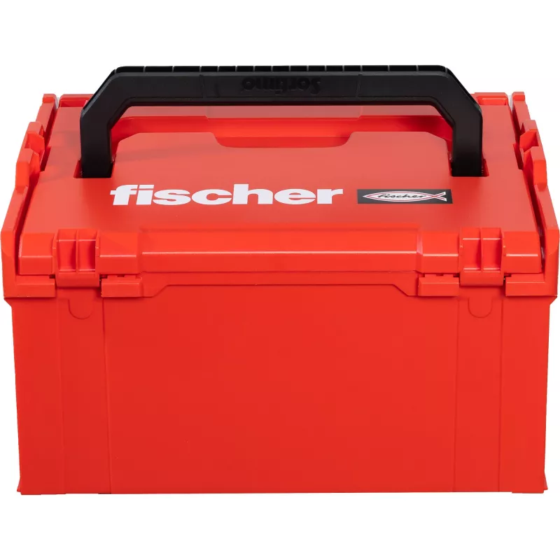 Toolbox FISCHER L-BOXX FLB 238 leeg, rood/zwart, modulaire opbergkoffer