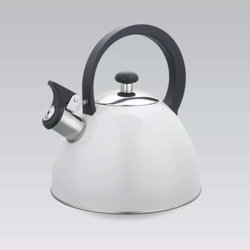 Maestro MR-1302-WG fluitketel voor op het fornuis, 2,5 l, wit