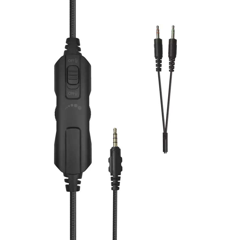 White Shark GH-2540 Elephant gaming headset, over-ear, bedraad, 50 mm drivers, afneembare microfoon, zwart
