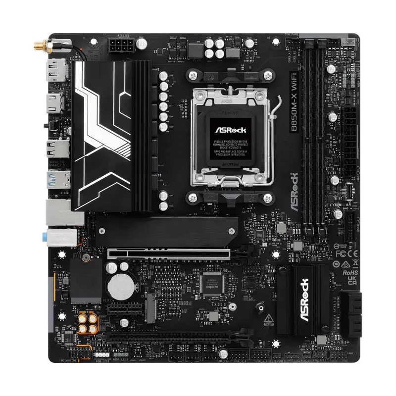 ASRock B850M-X WiFi R2.0 AMD B850 AM5 Micro-ATX Moederbord