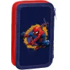 Etui Kids Euroswan 2 ritsen met accessoires Spiderman rood-blauw