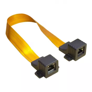 Good Connections Ethernet raamdoorvoer High-Quality - transparant - totale lengte incl. stekker 25cm - flexibele lengte 18cm