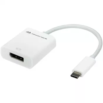 USB-adapter, USB-C-stekker > DisplayPort-bus (wit, 11 cm)