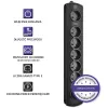 Overspanningsbeveiliging Qoltec 50112 zwart 6 AC-stopcontacten 230V 3m