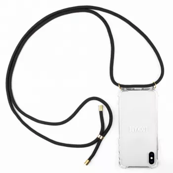 Lookabe telefoonhoesje met ketting voor iPhone XS Max, goud/zwart