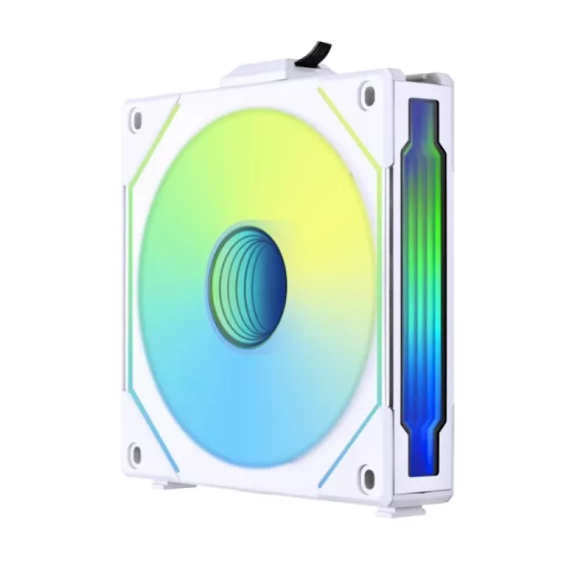 120mm Lian Li UNI FAN SL-INF Wireless ARGB PWM — wit, modulair magnetisch ventilatorsysteem