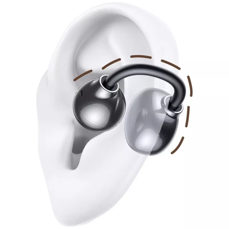 Bluetooth-hoofdtelefoon R02 Clip-on grijs