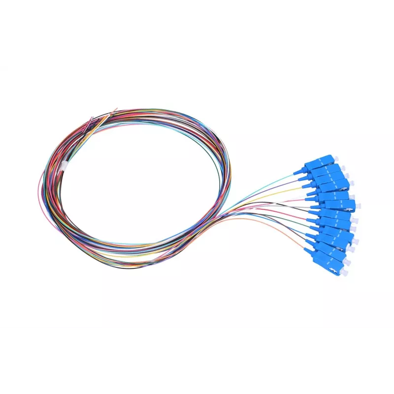 Pigtail-set SC/UPC Singlemode Extralink G.652D 900µm FTTH 1,5 m 12 stuks 12 kleuren