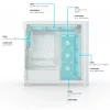 VK02 Lite, towerbehuizing wit, gehard glas