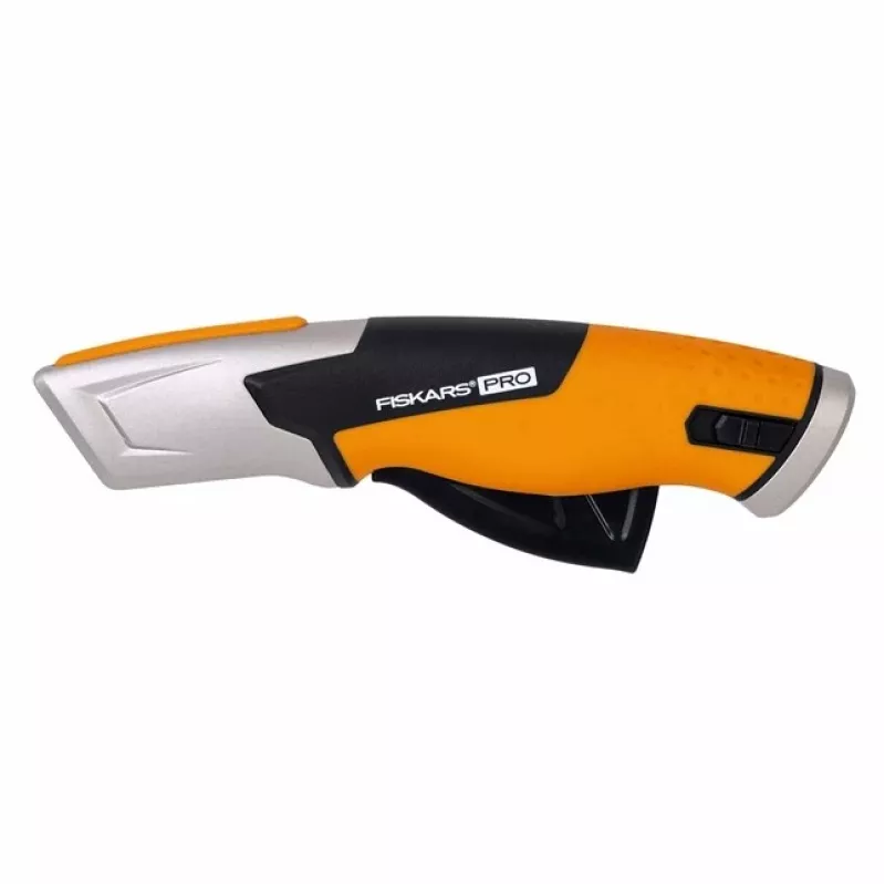 Fiskars 1062938 universeel mes zwart, oranje trapeziummes
