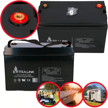 Extralink accu AGM 12V 100Ah onderhoudsvrij