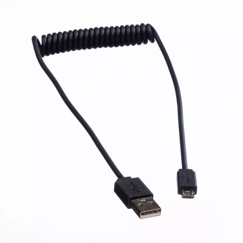 ROLINE USB 2.0 spiraalkabel - A - Micro B - ST/ST 1,0 m - afgeschermd - USB 2.0 Type Micro B - 1 mm - spiraalkabel (11.02.8317)
