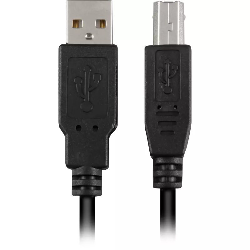 USB 2.0 kabel, USB-A stekker > USB-B stekker (zwart, 3,0 meter)