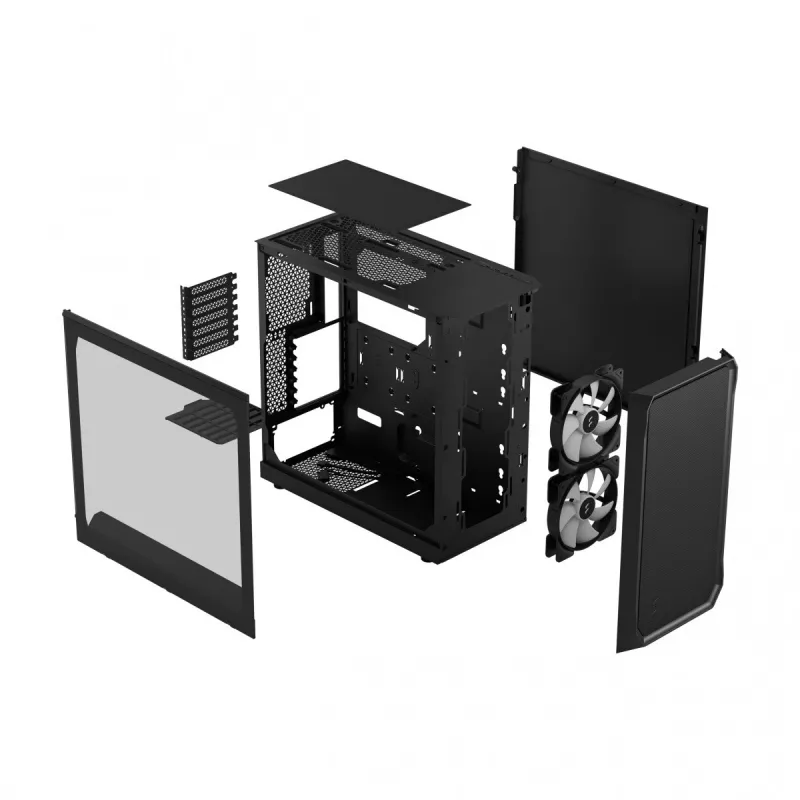 Fractal Design Focus 2 RGB Tempered Glass mid tower ATX pc-behuizing - zwart