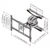 GART LCD/LED tv-beugel 40-75 45 kg verticale/horizontale verstelling 58-380 mm max. VESA 600x400
