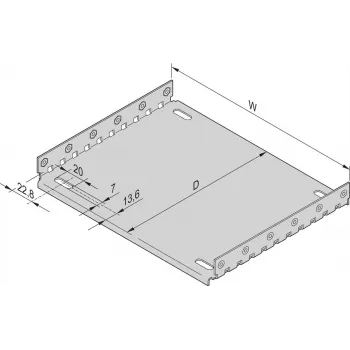SCHROFF montageplaat voor afdekplaten - montageplaat 28TE 220T (34563009)