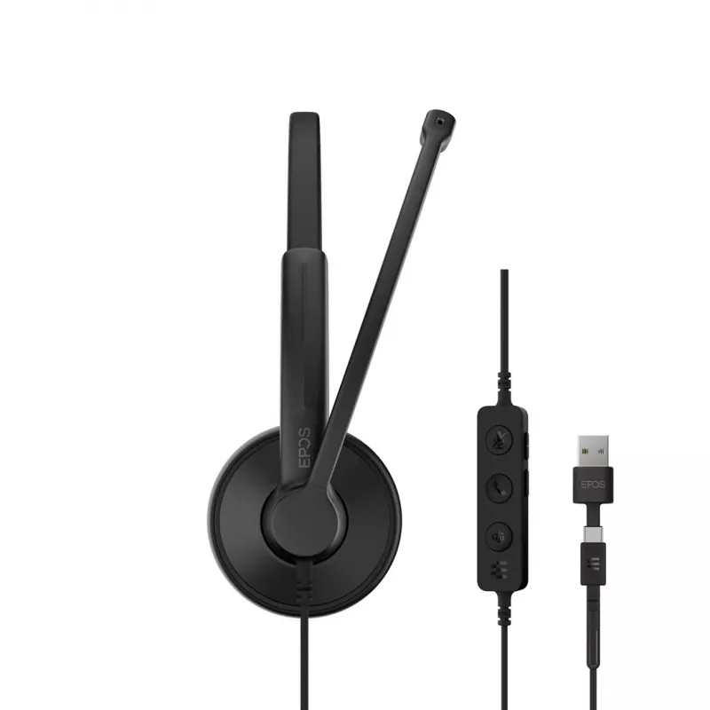 Headset EPOS IMPACT 100 UC stereo USB-C+A bekabeld lichtgewicht comfortabel