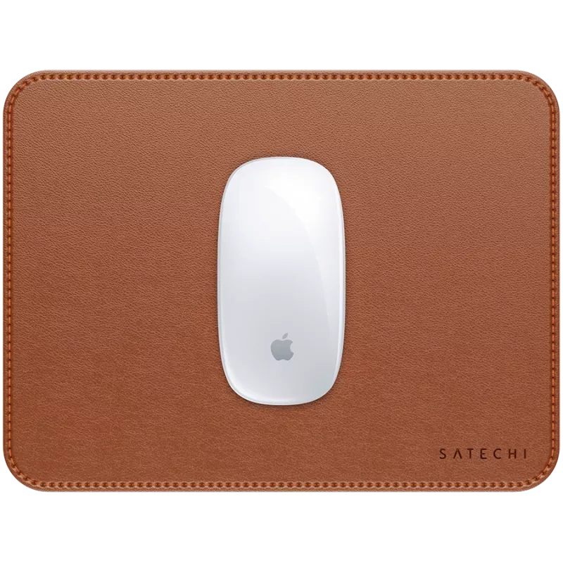 Satechi Premium muismat – muismat van veganistisch leer (bruin)