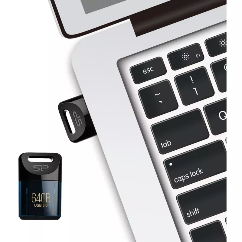 Silicon Power Jewel J06 SP064GBUF3J06V1D 64 GB USB-stick, USB 3.2 Gen 1 (USB 3.0), donkerblauw