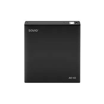 Externe slanke dvd±rw-drive SAVIO AK-43, USB 2.0, zwart, ondersteunt cd/dvd lezen/schrijven (24x cd, 8x dvd)