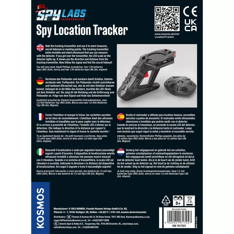 Spy Labs Incorporated Spy Locatietracker, detectivesets internationale versie
