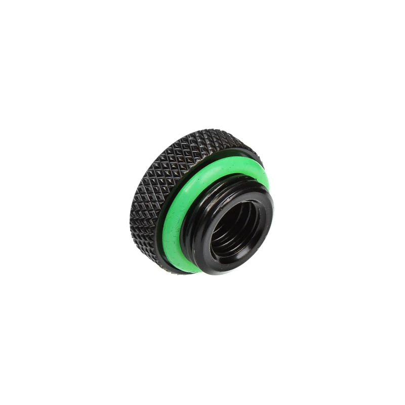 Fitting BitsPower BP-MBWP-C06V2 — messing zwart vloeistofkoelingsaansluiting, 18×18×10 mm