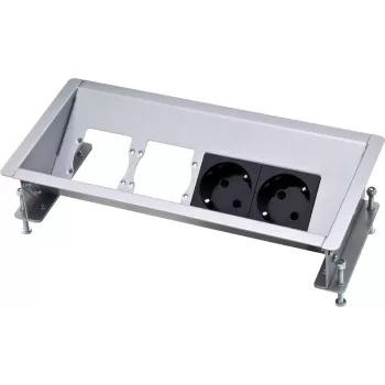 Inbouwdoos Type F Kindermann 5301170000 Zwart Zilver