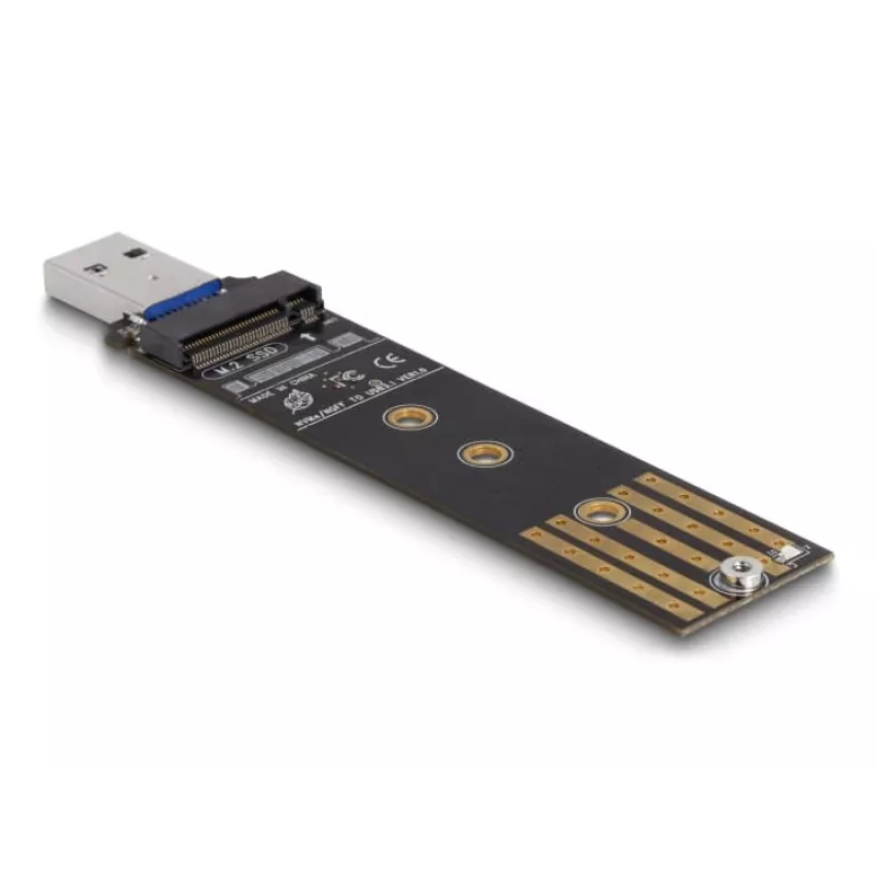 DeLOCK combo-converter voor M.2 NVMe PCIe of SATA SSD USB 3.2 Gen 2 zwart