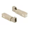 DeLOCK hybridekoppeling voor glasvezel SC simplex stekker naar LC simplex bus beige