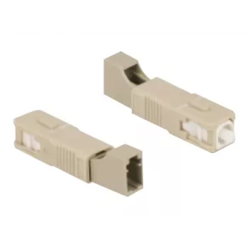 DeLOCK hybridekoppeling voor glasvezel SC simplex stekker naar LC simplex bus beige