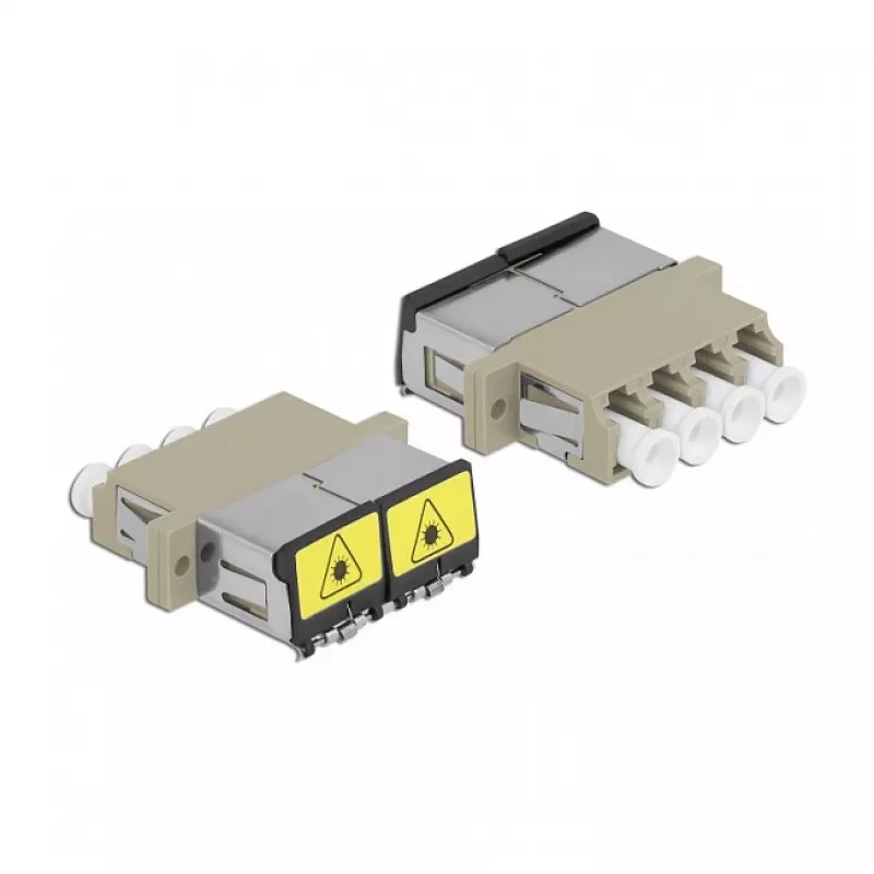 Optische koppeling DeLOCK 86904 LC quad bus naar LC quad bus multimode beige