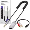 Draadloze audio-ontvanger-adapter QOLTEC HiFi BT6.0 2xRC – Bluetooth-audio-ontvanger voor luidsprekers en autoradio
