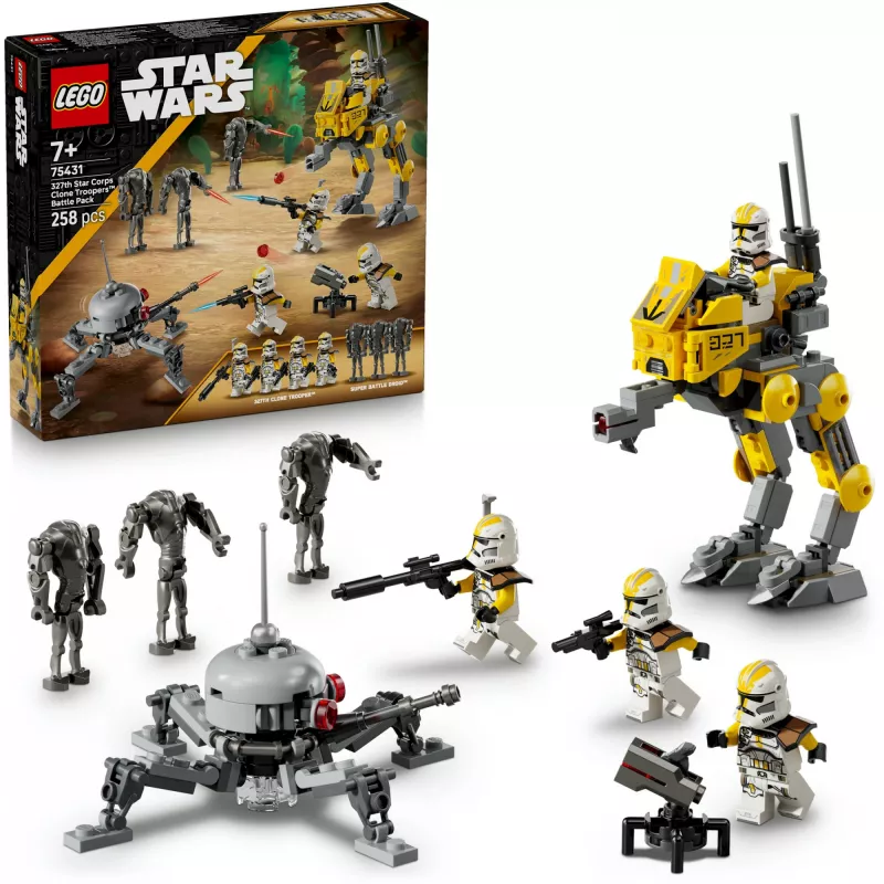 LEGO Star Wars set 327th Star Corps Clone Troopers Battle 75431 — 258 onderdelen, 7 minifiguren, leeftijd 7+