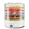 GreenBlue GB190 voedseldroger voor paddenstoelen, groenten en fruit, 5 laden, 250 W, instelbare temperatuur 35–70 °C, wit