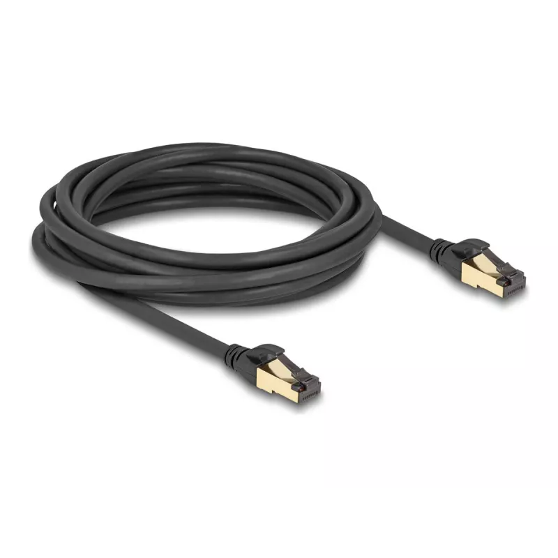 Netwerkkabel DeLOCK RJ45 Cat.6A stekker naar stekker S/FTP 5m zwart