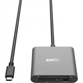 Kaartlezer Emtec ECCAREADT610C USB 3.1 grijs