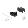 Delock 85840 Lege Keystone-behuizing, 1 poort, met magnetische voet, zwart