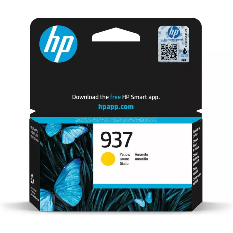 HP 937 Geel originele inktcartridge, geel, 1 st., 800 pagina's
