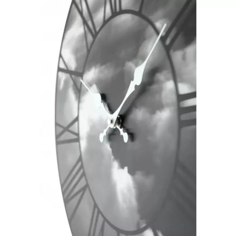 NeXtime klok 3037 Clouds, Ø39 cm, wand, zwart