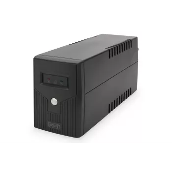 UPS DIGITUS DN-170063-B line-interactive 600 VA / 360 W, AVR, LCD, 2x type-F-uitgangen, 7-Ah-batterij